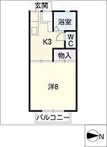 オリエントハイツ鵜沼  ｜ 岐阜県各務原市鵜沼南町2丁目（賃貸アパート1K・1階・26.50㎡） その2