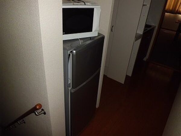 画像12:冷蔵庫と電子レンジ。