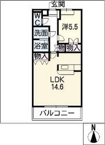 パストラルII ｜岐阜県可児市川合(賃貸アパート1LDK・2階・55.00㎡)の写真 その2