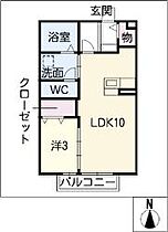 D-garden神崎　C 113 ｜ 岐阜県可児市瀬田1769（賃貸アパート1LDK・1階・33.39㎡） その2