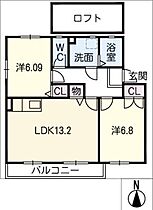 プランタンパンセ  ｜ 岐阜県加茂郡八百津町野上（賃貸アパート2LDK・2階・59.24㎡） その2