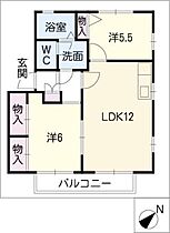 サンハイツ徳重　Ａ棟  ｜ 愛知県名古屋市緑区亀が洞1丁目（賃貸アパート2LDK・2階・54.57㎡） その2