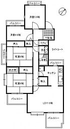 佐鳴湖パークタウン3号棟 4LDKの間取図画像