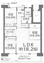 サーパス新保緑道公園 3LDKの間取図画像