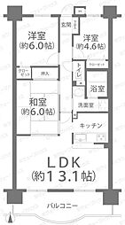 アマネセール西之町 3LDKの間取図画像