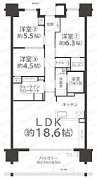 ヴェルディ中納言 3LDKの間取図画像