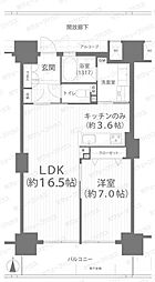 アルファステイツ平和町 1LDKの間取図画像