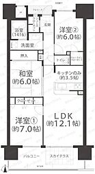 ロイヤルガーデン丸の内 3LDKの間取図画像