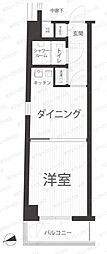 ライオンズマンション中山下 1DKの間取図画像
