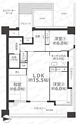ノーブルシティ城下通り 3LDKの間取図画像