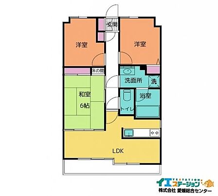 使い勝手の良い3LDK、家族構成に合わせて柔軟に対応。