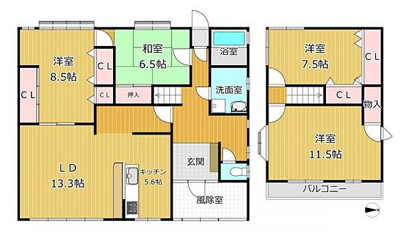間取りを拡大表示