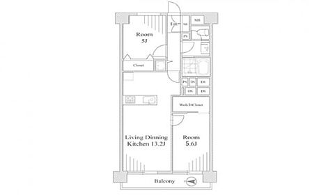 2LDK 間取り