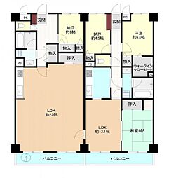 ライオンズマンション久米川第2二番館 4LDKの間取図画像