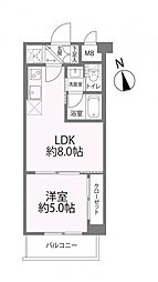 ホーユウコンフォルトお花茶屋 1LDKの間取図画像