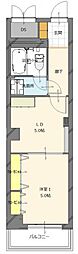 ライオンズマンション舞鶴第3 1DKの間取図画像