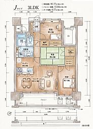 MJRシティ香椎 3LDKの間取図画像