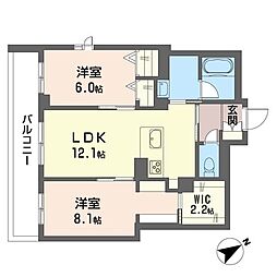 欅Terrace 2LDKの間取図画像