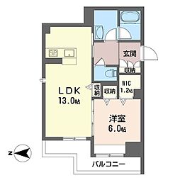 リラフォート 1LDKの間取図画像