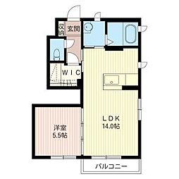 イーストガーデンA 1LDKの間取図画像