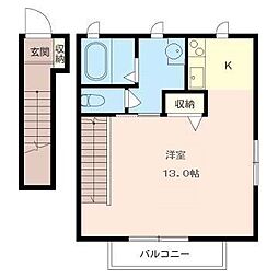 フォルティス ワンルームの間取図画像