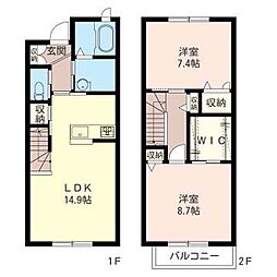 グリーンキャンパス 2LDKの間取図画像