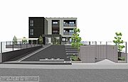 積水ハウス施工、重量鉄骨造3階建て「シャーメゾン」エレベーター付きホテルライク（内廊）仕様のマンションです。