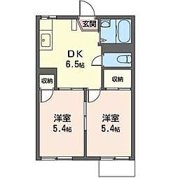 エステート良 2DKの間取図画像