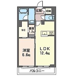 Bloom 1LDKの間取図画像