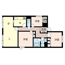 グランドメゾン多摩川 3LDKの間取図画像