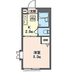 T・メゾン 1Kの間取図画像