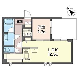 カーサベレオ池袋 1LDKの間取図画像