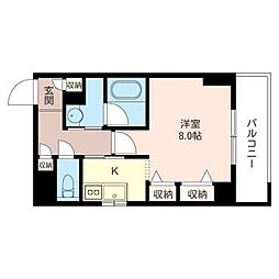 メゾンパサニア 1Kの間取図画像