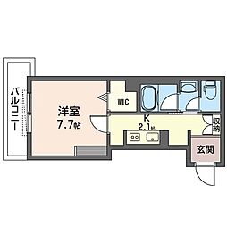 Blanca 1Kの間取図画像