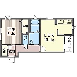 サンセリテ 1LDKの間取図画像