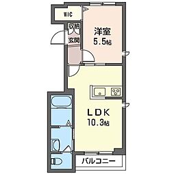 ソレイユ池袋 3階1LDKの間取り