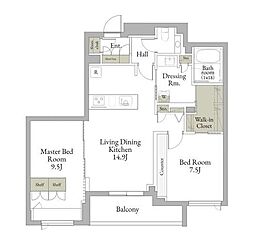花筏 2LDKの間取図画像