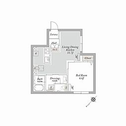 R.H.House 1LDKの間取図画像