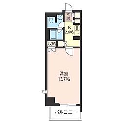 アピス代官山 1Kの間取図画像