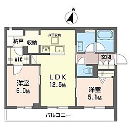 クレバーズハイム駒沢公園 2LDKの間取図画像