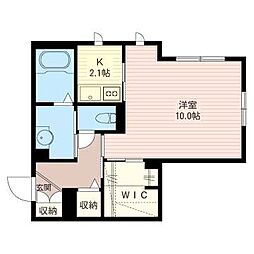 CrestCourt 1Kの間取図画像
