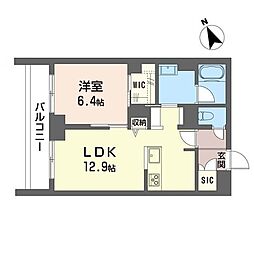 リーブリット吉祥寺 1LDKの間取図画像