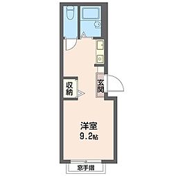 メゾンリッシュ ワンルームの間取図画像