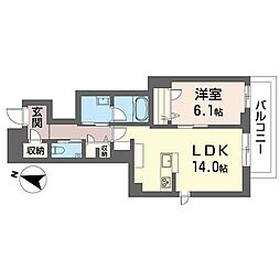 ピノ 1LDKの間取図画像
