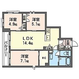DOLCE 3LDKの間取図画像