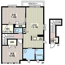 ルーチェ丸伸 2LDKの間取図画像