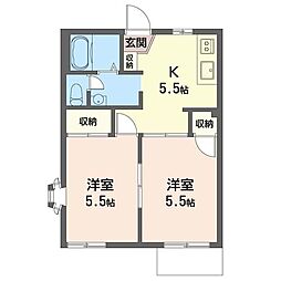 サンモール瀬谷 2Kの間取図画像