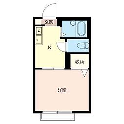 ニューライフ三ツ境A 1Kの間取図画像