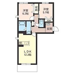 ライフェン瀬谷 2LDKの間取図画像