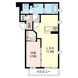 ベルシエール瀬谷 1LDKの間取図画像